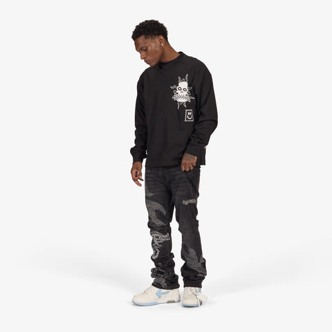 "Floating" L/S T-Shirt (black)