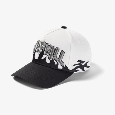 "Hotbox" Strapback Hat (white/black)