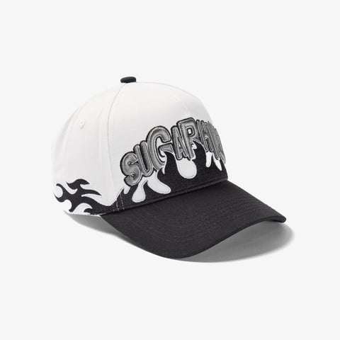 "Hotbox" Strapback Hat (white/black)