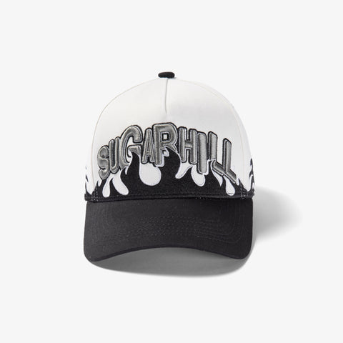 "Hotbox" Strapback Hat (white/black)