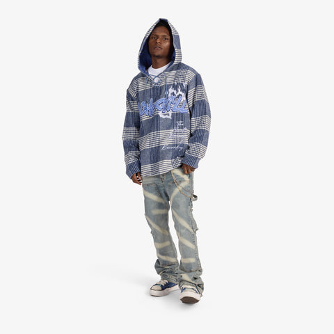 "Tuco" Hockey Hoodie (blue plaid)