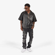 "Madison" Lounge Shirt (black sparkle)