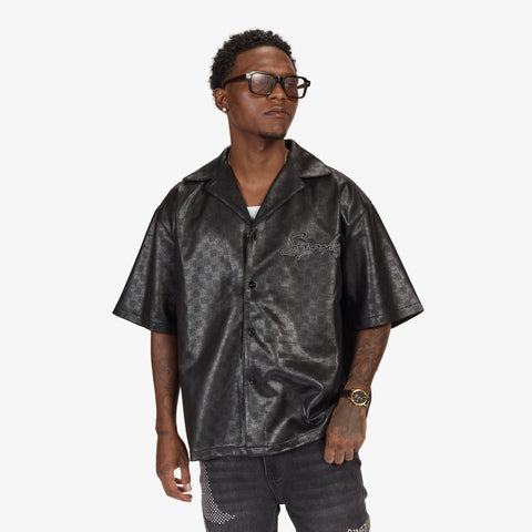 "Madison" Lounge Shirt (black sparkle)