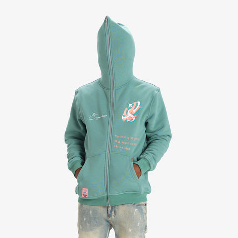 "Anatomy" Full-Zip Hoodie (vintage teal)