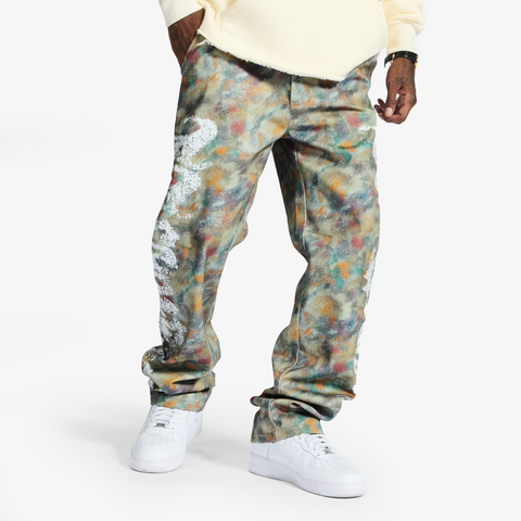 "Astoria" Relaxed Jeans (Paint Smudge)