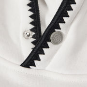 "Blade" Raw Hem Hoodie (white)