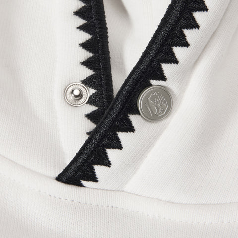 "Blade" Raw Hem Hoodie (white)