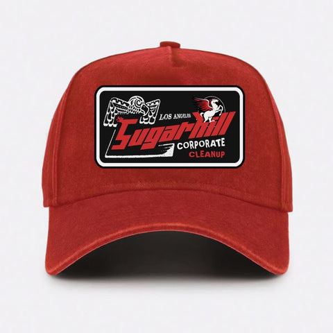 "Cleanup" Washed Strapback (red)