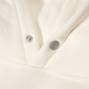 "Beast Of Burden" Raw Hem Hoodie (cream)