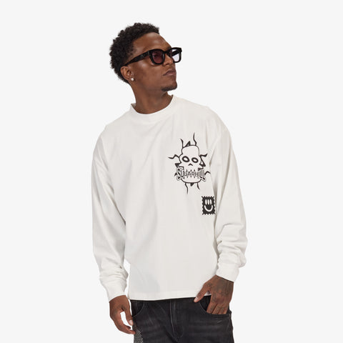 "Floating" L/S T-Shirt (white)