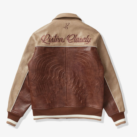 "Focus" Leather Jacket (brown/latte)