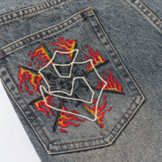 "Joan" Denim Shorts (wheat indigo)