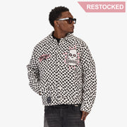 "Floating" Trucker Jacket (black/white)