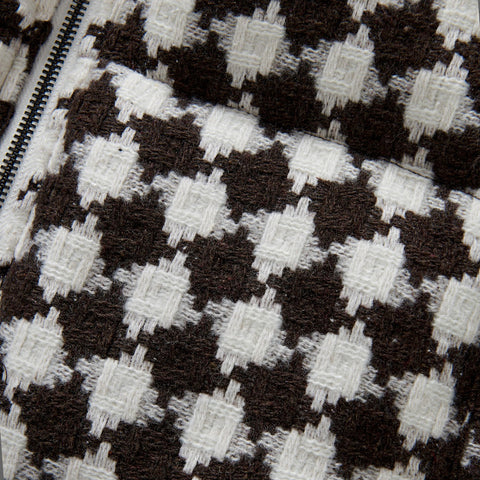 "Fortuna" Woven Puffer Jacket (chocolate)