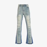 "AGRIPPA" STACKED JEANS (BLUE CORDUROY)