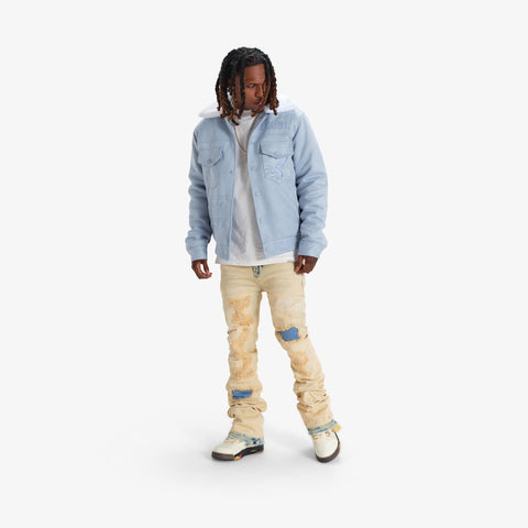 "RODEO" SUEDE JACKET (ICE BLUE)