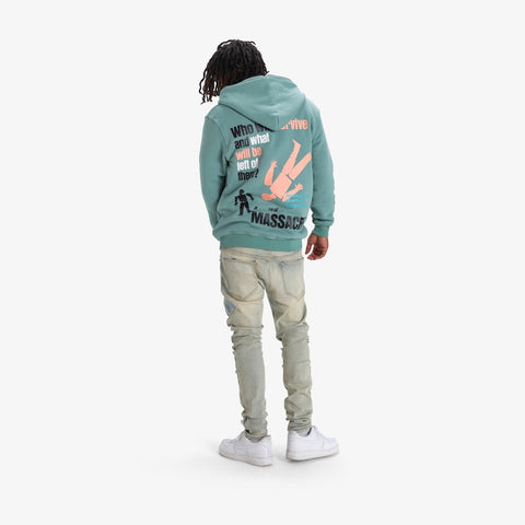 "Anatomy" Full-Zip Hoodie (vintage teal)