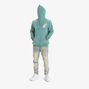 "Anatomy" Full-Zip Hoodie (vintage teal)