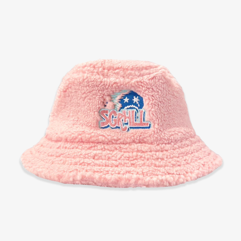 "Sunburn" Fleece Bucket Hat (pink)