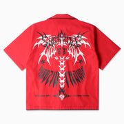 "Sinister" Nylon Lounge Shirt (red)