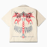 "Sinister" Nylon Lounge Shirt (cream)