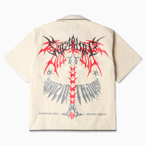 "Sinister" Nylon Lounge Shirt (cream)