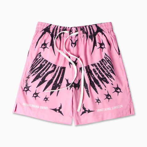 "Sinister" Poly Shorts (hot pink)