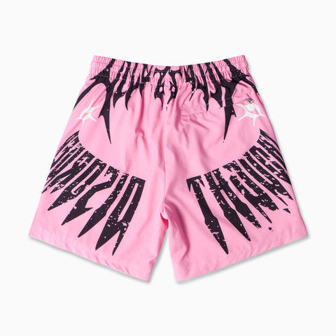 "Sinister" Poly Shorts (hot pink)