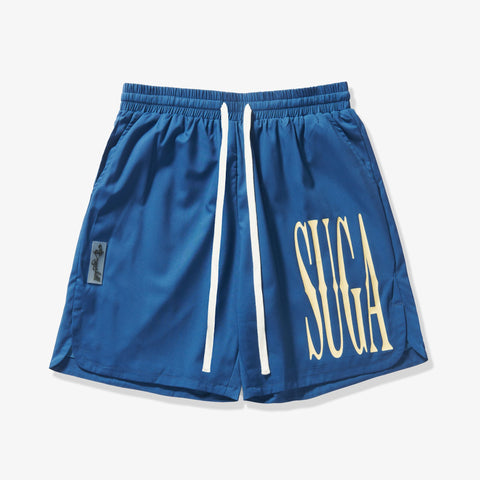 "Deco" Polyester Shorts (navy blue)