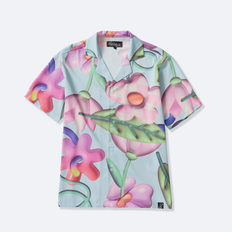 "Flora" Button-Up Shirt (baby blue)