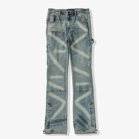 "Temple" Stacked Jeans (stone contrast)