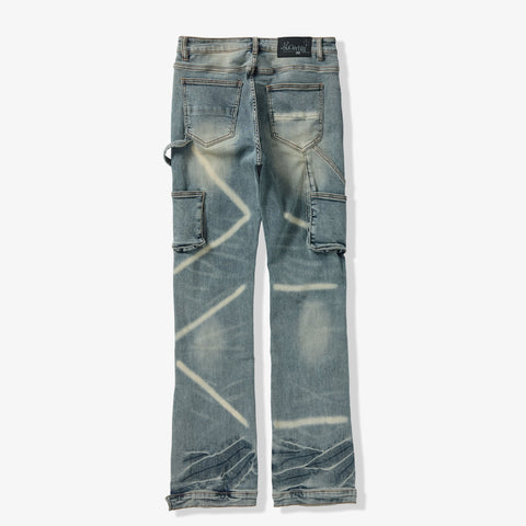 "Temple" Stacked Jeans (stone contrast)