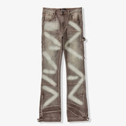 "Temple" Stacked Jeans (warm charcoal)