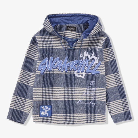 "Tuco" Hockey Hoodie (blue plaid)