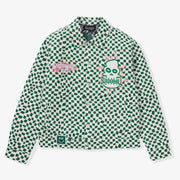 "Floating" Trucker Jacket (green/white)