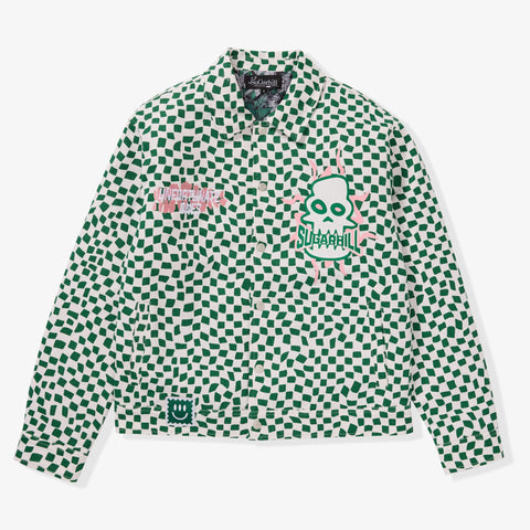 "Floating" Trucker Jacket (green/white)