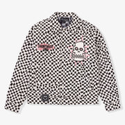 "Floating" Trucker Jacket (black/white)