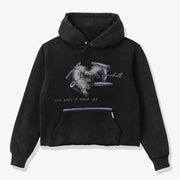 "Brutal" Cropped Hoodie (blue/black vintage)