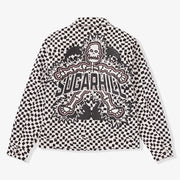 "Floating" Trucker Jacket (black/white)