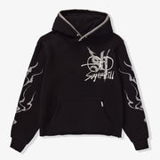 "Blade" Raw Hem Hoodie (black)