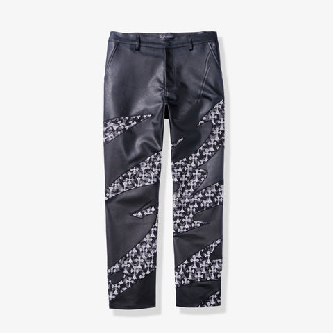 "Sabotage" Leather Pants (black crosses)