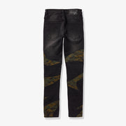 "Sabotage" Skinny Jeans (black/camo scrunch)