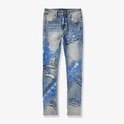 "Mace" Skinny Jeans (blue print)