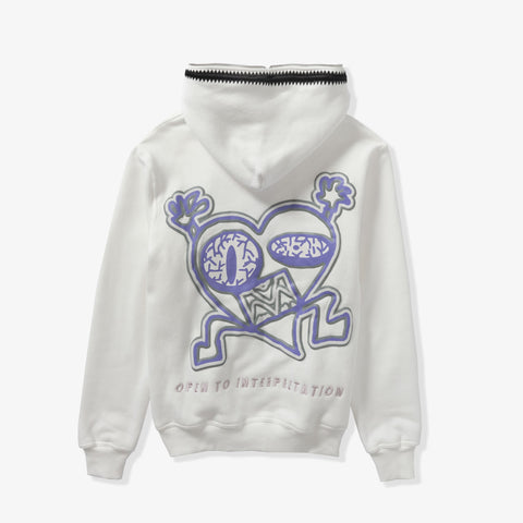 "Hooligans" Full-Zip Hoodie (white)