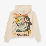 "Beast Of Burden" Raw Hem Hoodie (cream)