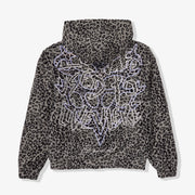"Love Lost" Fur-Zip Hoodie (gray cheetah)