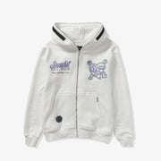 "Hooligans" Full-Zip Hoodie (white)