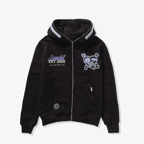 "Hooligans" Full-Zip Hoodie (black)