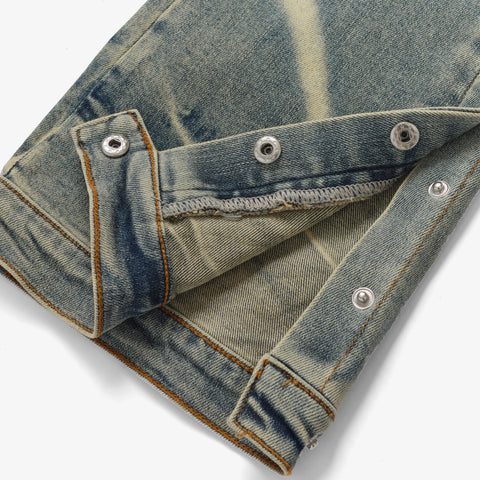 "Temple" Stacked Jeans (wheat contrast)