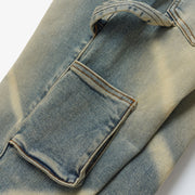 "Temple" Stacked Jeans (wheat contrast)